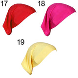 Women Hijabs Muslims Solid Color Cotton Cap Elastic
