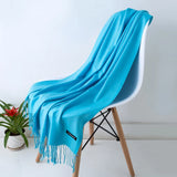 GYori Solid Color Women Scarf Winter Hijabs