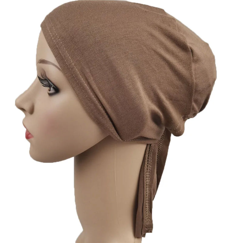 Under scarf Turban Tube Bone Bonnet Muslim Hijab Hat