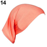 Women Hijabs Muslims Solid Color Cotton Cap Elastic