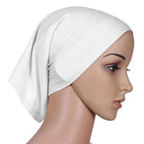 Women Hijabs Muslims Solid Color Cotton Cap Elastic