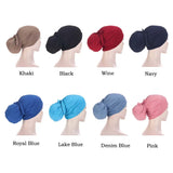 Muslim Hijabs Women Beanies Skellies Knot Bonnet