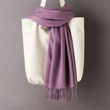GYori Solid Color Women Scarf Winter Hijabs