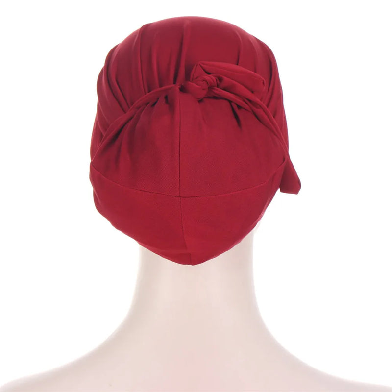 Muslim Hijabs Women Beanies Skellies Knot Bonnet