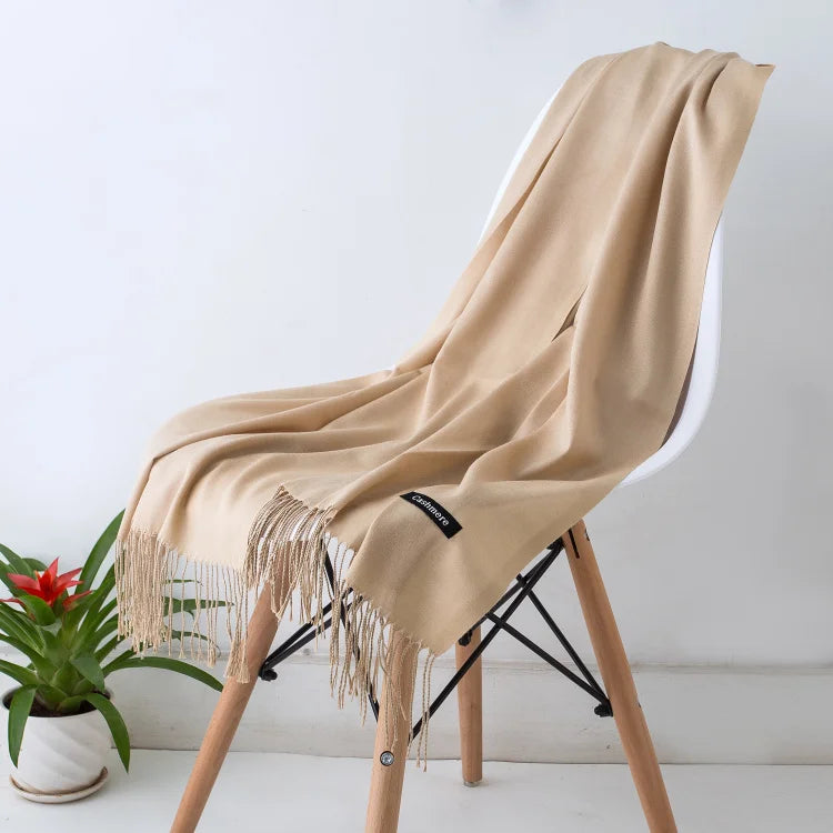 GYori Solid Color Women Scarf Winter Hijabs