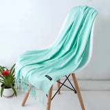 GYori Solid Color Women Scarf Winter Hijabs