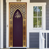 Arabic Style Religious Door frame Papier Peint Mural 3D Home Decor Living Room Door Wall Stickers Peel & Sticker Vinly Wallpaper