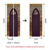 Arabic Style Religious Door frame Papier Peint Mural 3D Home Decor Living Room Door Wall Stickers Peel & Sticker Vinly Wallpaper