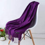GYori Solid Color Women Scarf Winter Hijabs