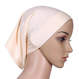 Women Hijabs Muslims Solid Color Cotton Cap Elastic
