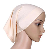 Women Hijabs Muslims Solid Color Cotton Cap Elastic