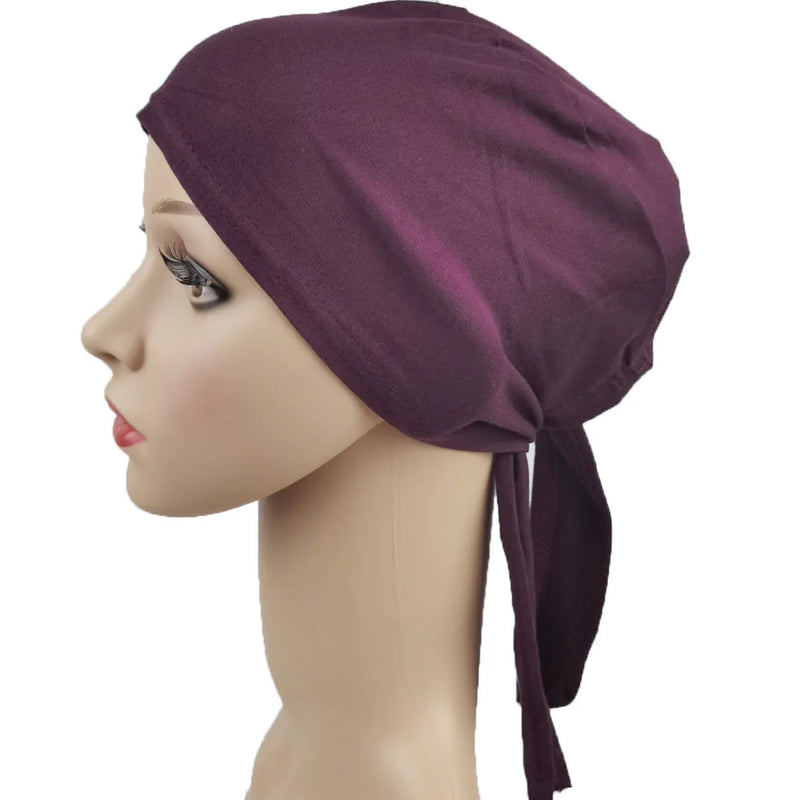 Under scarf Turban Tube Bone Bonnet Muslim Hijab Hat