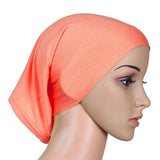 Women Hijabs Muslims Solid Color Cotton Cap Elastic