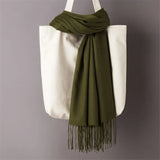 GYori Solid Color Women Scarf Winter Hijabs