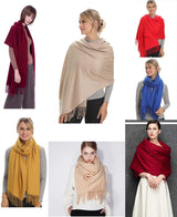 GYori Solid Color Women Scarf Winter Hijabs