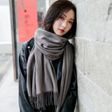 GYori Solid Color Women Scarf Winter Hijabs