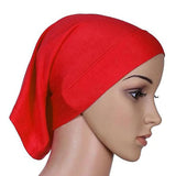 Women Hijabs Muslims Solid Color Cotton Cap Elastic