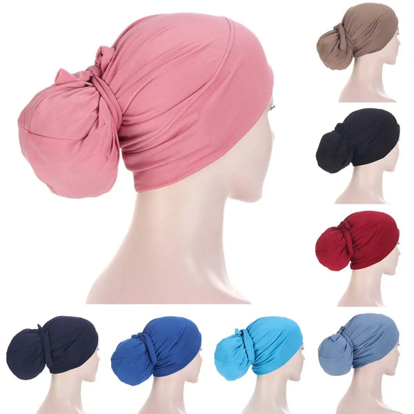 Muslim Hijabs Women Beanies Skellies Knot Bonnet