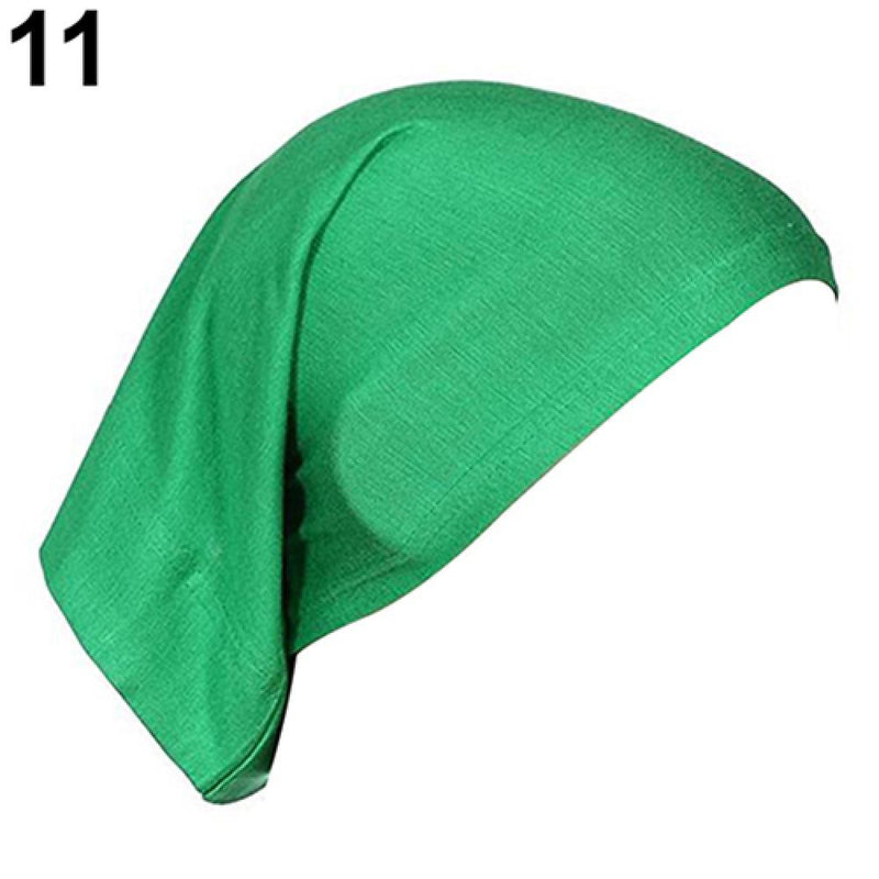 Women Hijabs Muslims Solid Color Cotton Cap Elastic
