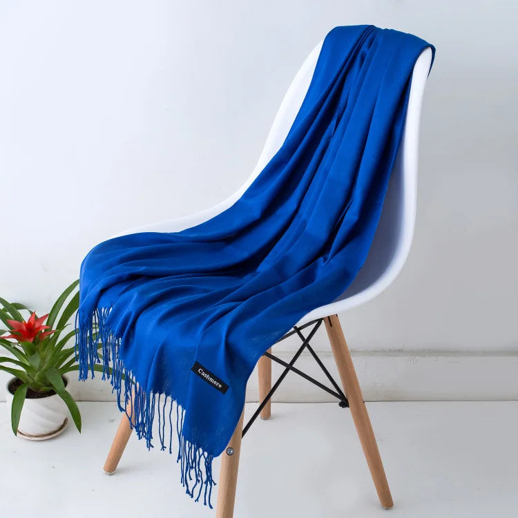 GYori Solid Color Women Scarf Winter Hijabs