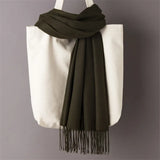 GYori Solid Color Women Scarf Winter Hijabs