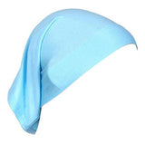 Women Hijabs Muslims Solid Color Cotton Cap Elastic