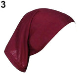 Women Hijabs Muslims Solid Color Cotton Cap Elastic