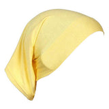 Women Hijabs Muslims Solid Color Cotton Cap Elastic