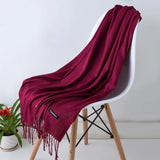 GYori Solid Color Women Scarf Winter Hijabs