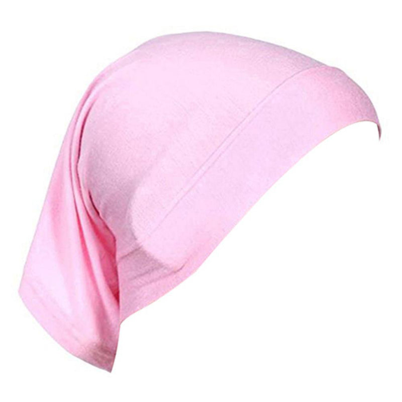 Women Hijabs Muslims Solid Color Cotton Cap Elastic
