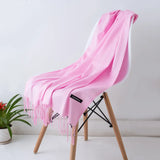 GYori Solid Color Women Scarf Winter Hijabs