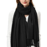 GYori Solid Color Women Scarf Winter Hijabs