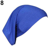 Women Hijabs Muslims Solid Color Cotton Cap Elastic