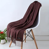 GYori Solid Color Women Scarf Winter Hijabs