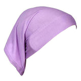 Women Hijabs Muslims Solid Color Cotton Cap Elastic