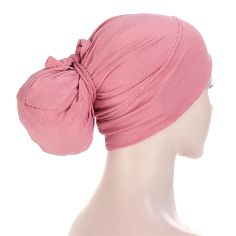 Muslim Hijabs Women Beanies Skellies Knot Bonnet