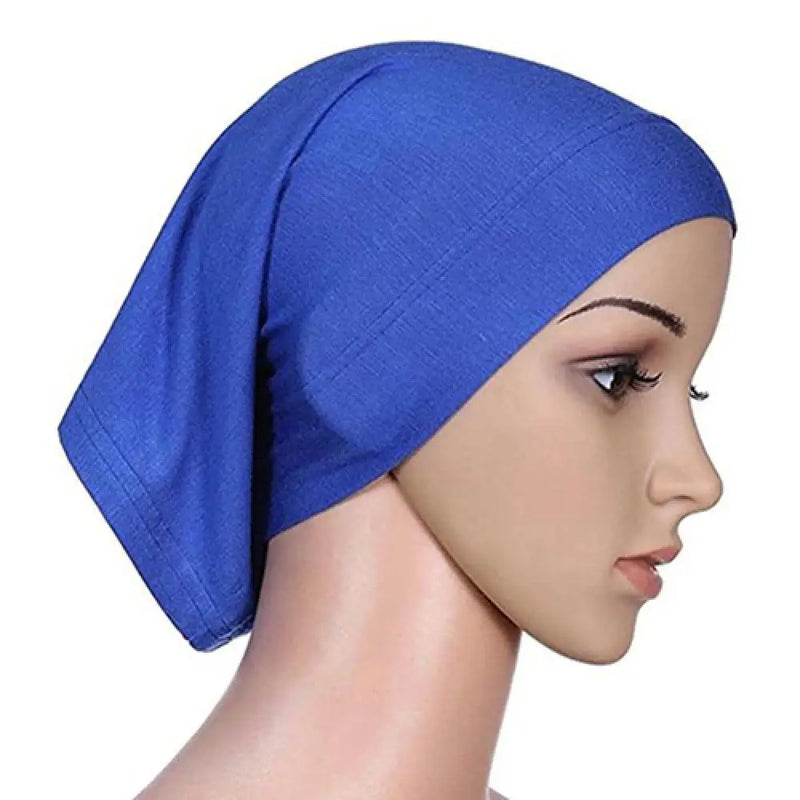 Women Hijabs Muslims Solid Color Cotton Cap Elastic