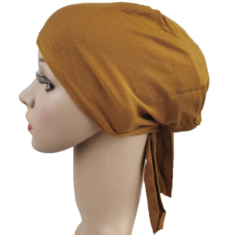 Under scarf Turban Tube Bone Bonnet Muslim Hijab Hat