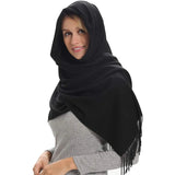 GYori Solid Color Women Scarf Winter Hijabs