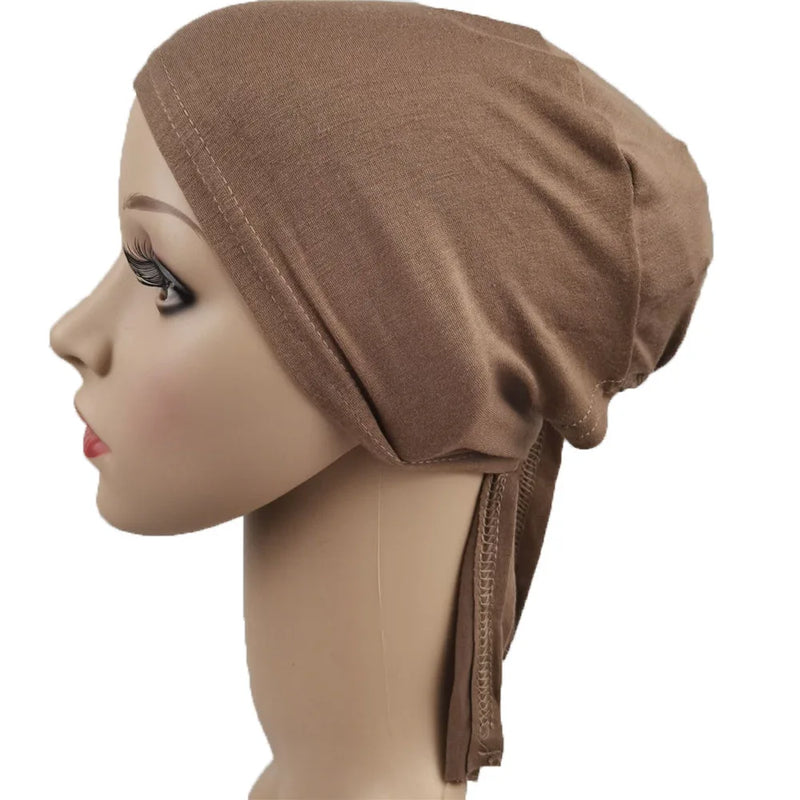 Under scarf Turban Tube Bone Bonnet Muslim Hijab Hat
