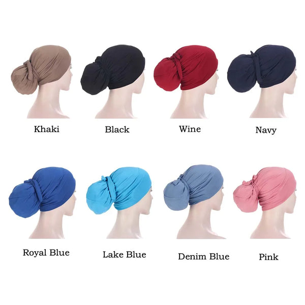 Muslim Hijabs Women Beanies Skellies Knot Bonnet
