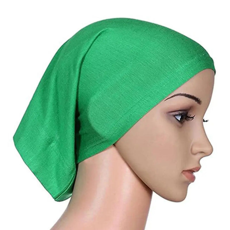 Women Hijabs Muslims Solid Color Cotton Cap Elastic