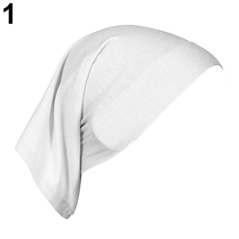 Women Hijabs Muslims Solid Color Cotton Cap Elastic