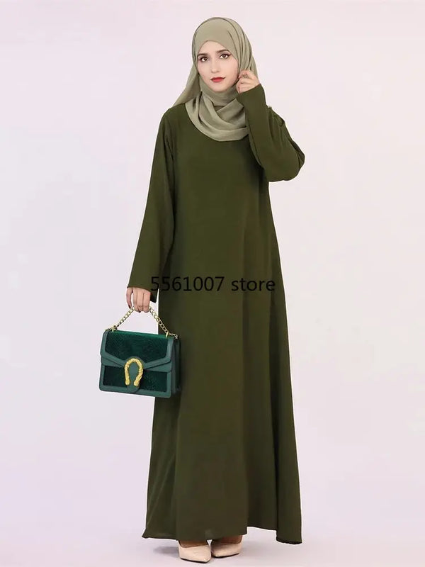 Abaya Muslim Kaftan with Pockets for Women