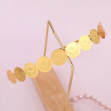Arabic Coin Head Piece for Wedding Gold Plated Hair Clip Ethnic Diademas Para El Pelo Mujer Middle East  Fashion Metal Hairwear