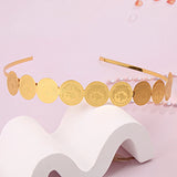Arabic Coin Head Piece for Wedding Gold Plated Hair Clip Ethnic Diademas Para El Pelo Mujer Middle East  Fashion Metal Hairwear