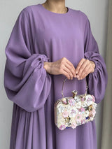 Abaya Ramadan Solid Bishop Sleeve Kebaya