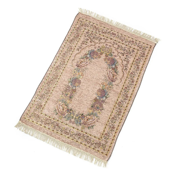 Muslim Worship Mat Prayer Rugs Chenille Cotton Islamic