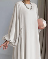 Abaya Ramadan Solid Bishop Sleeve Kebaya