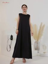 Fashion Silky Inside dress Muslim Dresses Sleeveless